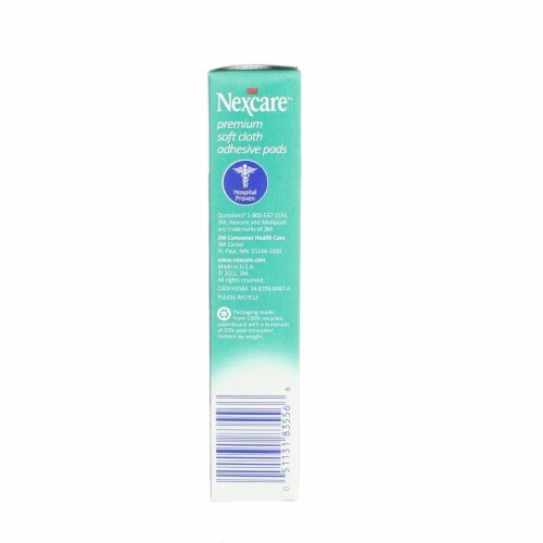 3M Adhesive Gauze Pad Hypoallergenic 2-3/8 x4  3-Ply 5/PK H3564 Perspective: bottom