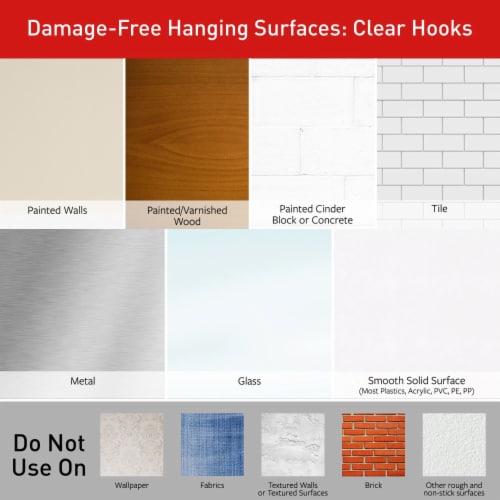 Command® Damage-Free Hanging Clear Utensil Hooks Perspective: bottom