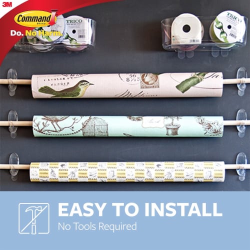 Command™ Damage-Free Hanging Large Hook - Clear Perspective: bottom