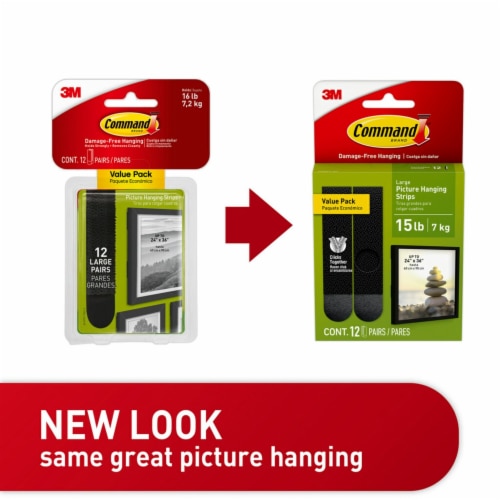 Command™ Large Picture Hanging Strips - Black Perspective: bottom