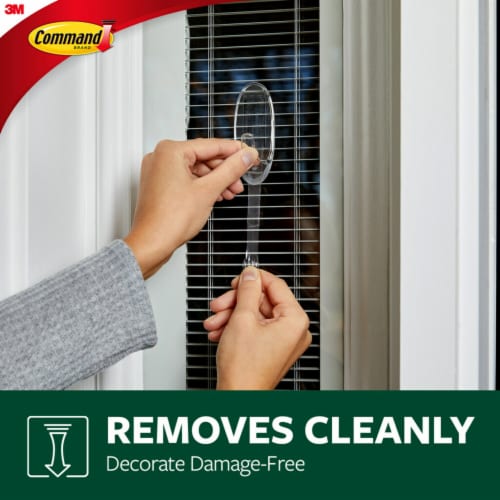 Command® Large Outdoor Window Hook with Strips - Clear Perspective: bottom
