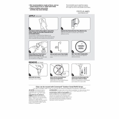 Command™ Outdoor Damage-Free Clear Rope Light Clips Perspective: bottom