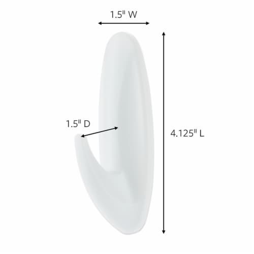 Command™ Large Designer Hooks - White Perspective: bottom