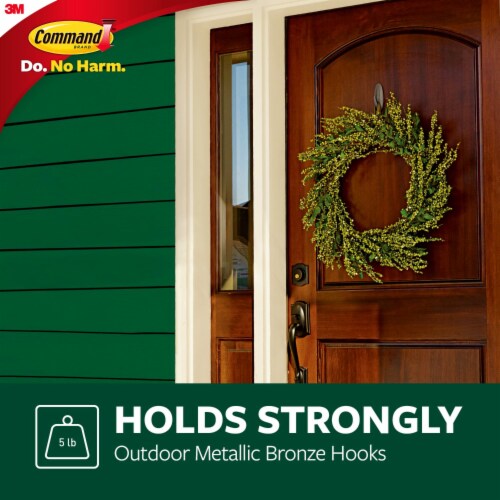 Command™ Outdoor Large Metallic Bronze Designer Hook Perspective: bottom