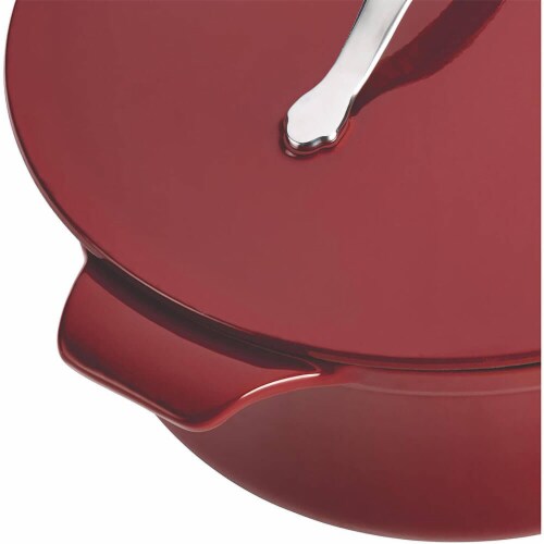 Anolon 51819 Vesta 4 Qt. Cast Iron Dish/Casserole Pan with Lid