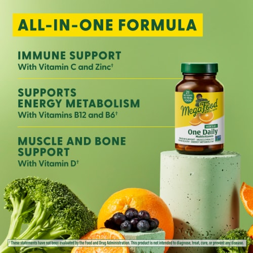 MegaFood® Men Over 40 One Daily Multi Vitamin Tablets Perspective: bottom