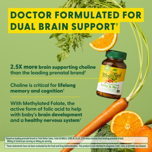 MegaFood® Baby & Me 2 Pre & Post Natal Vitamin Tablets Perspective: bottom
