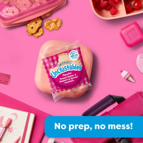 Smucker's Uncrustables Peanut Butter and Raspberry Sandwich, Perspective: bottom