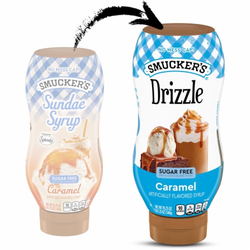 Smucker’s Drizzle Sugar Free Caramel Artificially Flavored Syrup Perspective: bottom