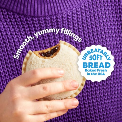 Smucker’s Uncrustables Peanut Butter & Grape Jelly Sandwiches Perspective: bottom