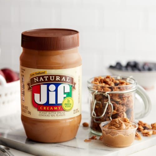 Jif Natural Creamy Peanut Butter Spread Perspective: bottom