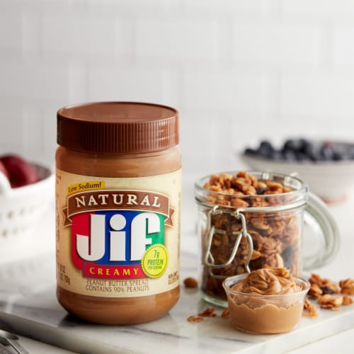Jif Natural Creamy Peanut Butter Spread Perspective: bottom