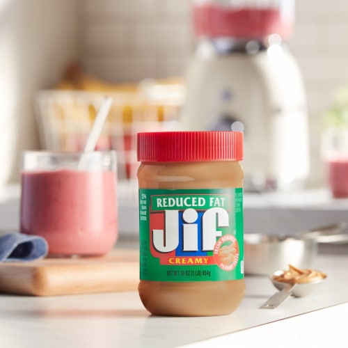 Jif Reduced Fat Creamy Peanut Butter Spread Perspective: bottom