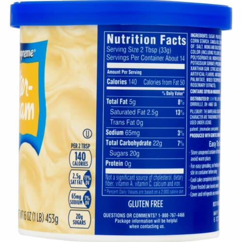 Pillsbury Creamy Supreme® Buttercream Frosting Perspective: bottom