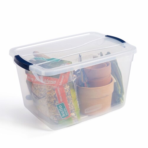 Rubbermaid® Cleverstore Plastic Storage Tote Containers with Lid Perspective: bottom