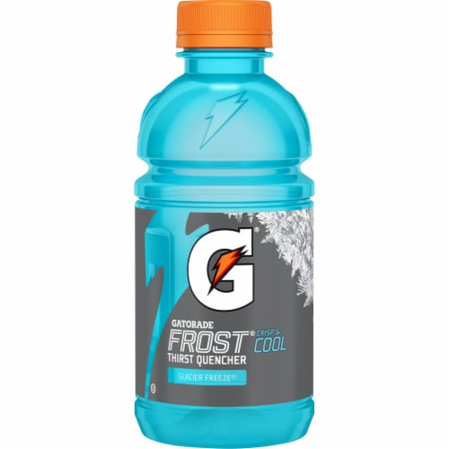 Gatorade® Frost Blue White Teal Sports Drink Variety Pack Bottles Perspective: bottom