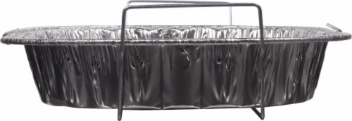 Handi-foil® King Roaster Oval Disposable Pan - Silver Perspective: bottom