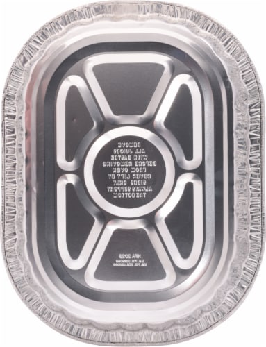 Handi-foil® Super King Roaster Extra Deep Oval Disposable Pan - Silver Perspective: bottom