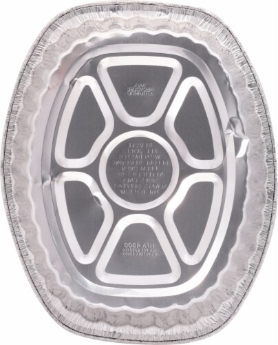 Handi-foil® Eco-Foil® Giant Rack Roaster Pan - Silver Perspective: bottom