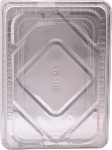 Handi-foil® Cook-n-Carry Half Sheet Cake Disposable Pan and Lid - Silver Perspective: bottom