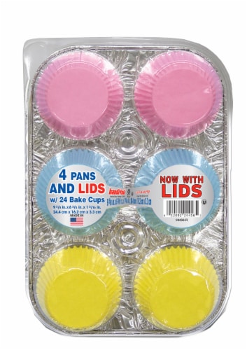 Hand-foil® Muffin Pans with Lids & Baking Cups Perspective: bottom