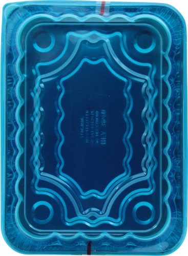 Handi-foil® Cook-n-Carry® Cake Disposable Pans and Lids -Silver/Blue Perspective: bottom
