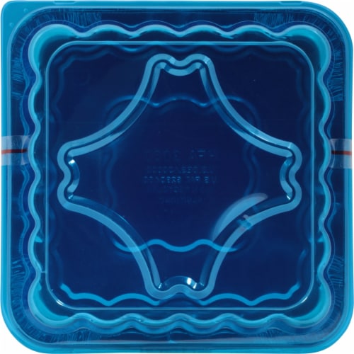 Handi-foil® Cook-n-Carry® Square Cake Pans and Lids - Silver/Blue Perspective: bottom