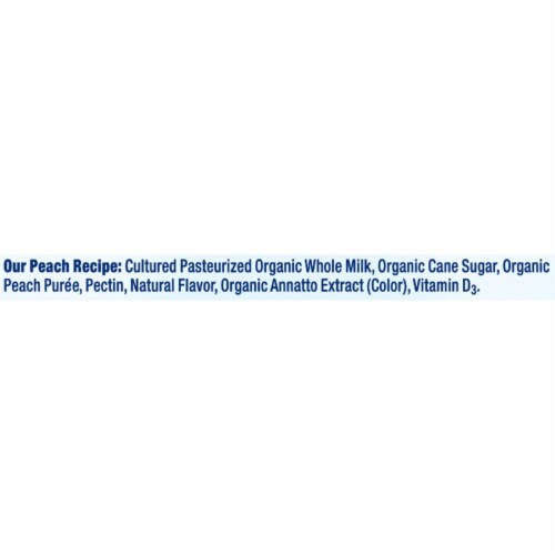 Stonyfield® Organic YoBaby® Peach & Pear Whole Milk Yogurt Cups Perspective: bottom