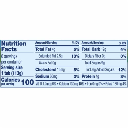 Stonyfield® Organic Kids Strawberry Banana Whole Milk Yogurt Cups Perspective: bottom