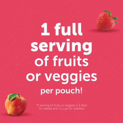 Beech-Nut Fruities Apple Peach & Strawberry Puree Stage 2 Baby Food Perspective: bottom