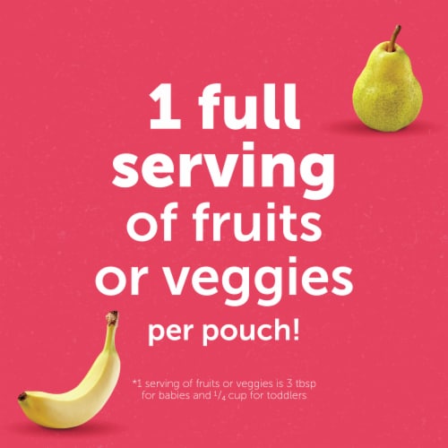 Beech-Nut® Fruities Stage 2 Pear Banana & Raspberries Baby Food Pouch Perspective: bottom