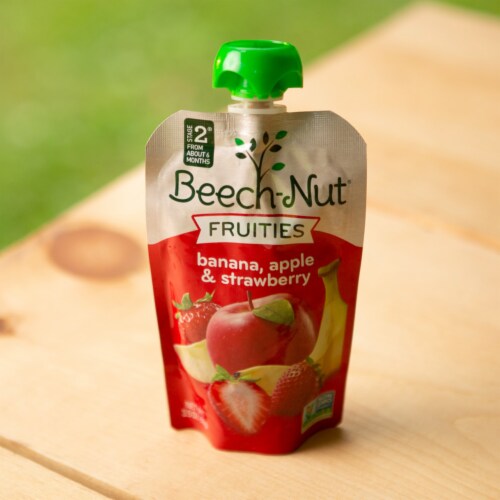 Beech-Nut Fruities On-The-Go Apple Mango & Carrot Puree Stage 2 Baby Food Perspective: bottom