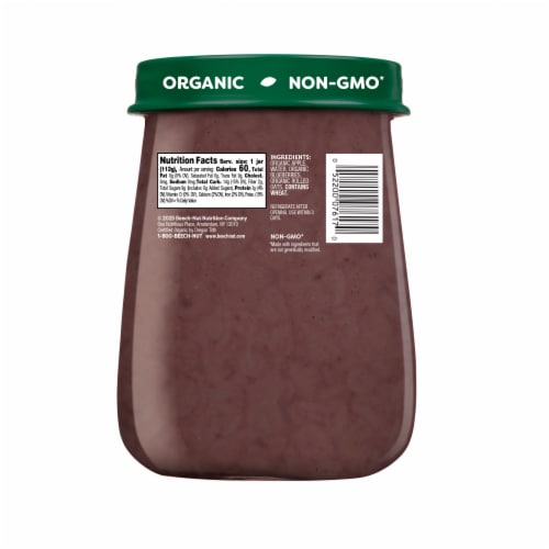 Beech-Nut® Organics Stage 3 Apple Blueberry & Oats Organic Baby Food Jar Perspective: bottom