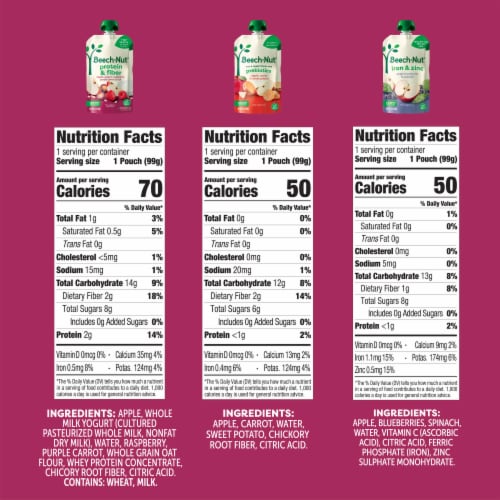 Beech-Nut Nutrition Plus Stage 4 Toddler Food Variety Pack Perspective: bottom