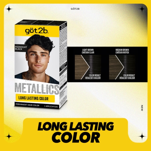 got2b® Metallics Long Lasting Hair Coloring Kit - Midnight Black Perspective: bottom