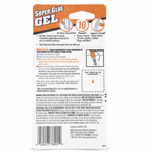Gorilla® Super Glue Gel Perspective: bottom