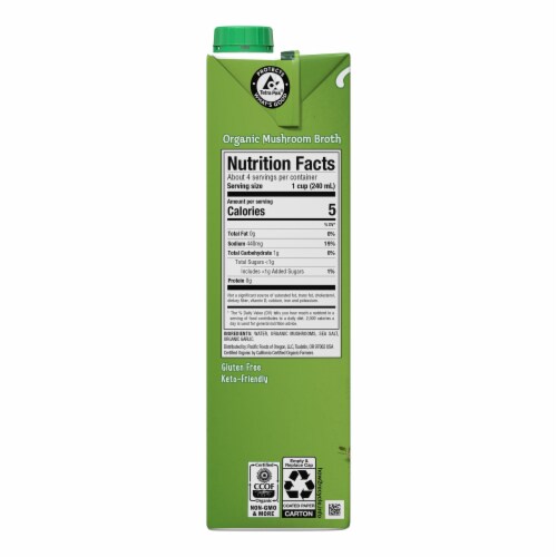 Pacific Foods® Organic Mushroom Broth Perspective: bottom