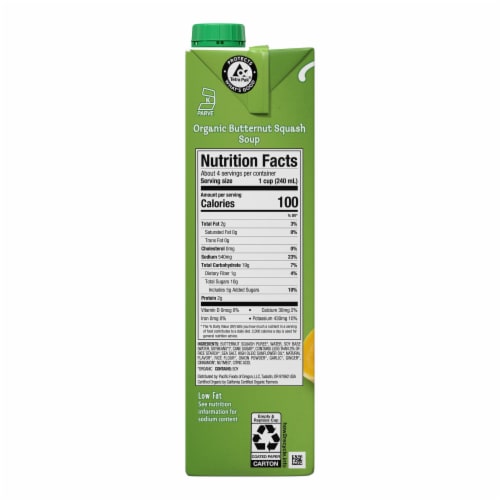 Pacific Foods® Organic Creamy Butternut Squash Soup Perspective: bottom