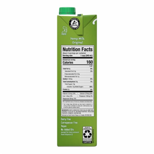 Pacific Foods™ Original Hemp Plant-Based Beverage Perspective: bottom