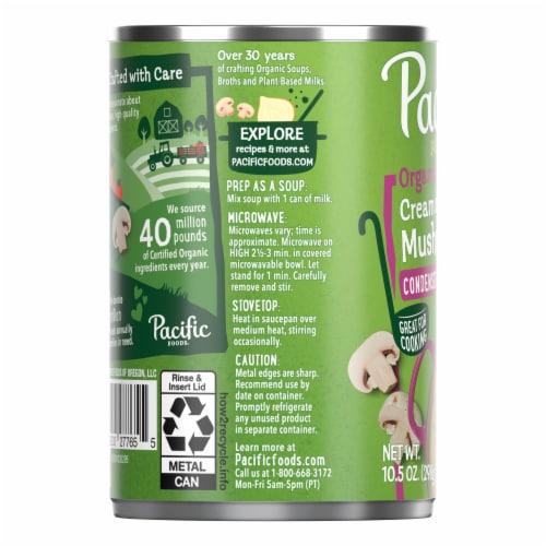 Pacific Foods® Organic Gluten Free Cream of Mushroom Condensed Soup Perspective: bottom