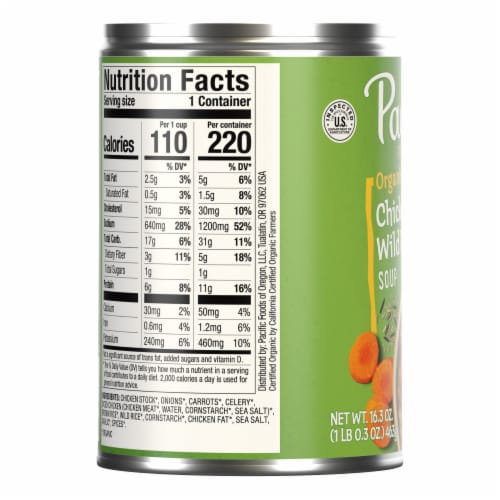 Pacific Foods Organic Wild Rice Chicken Soup Perspective: bottom