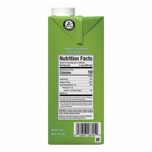 Pacific Foods® Organic Free Range Chicken Broth Perspective: bottom