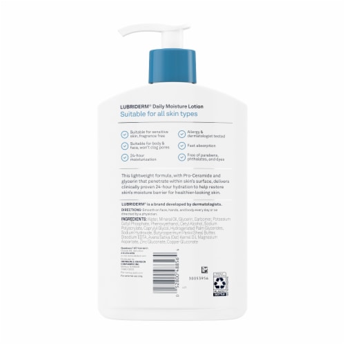 Lubriderm Daily Moisture Fragrance-Free Lotion Perspective: bottom