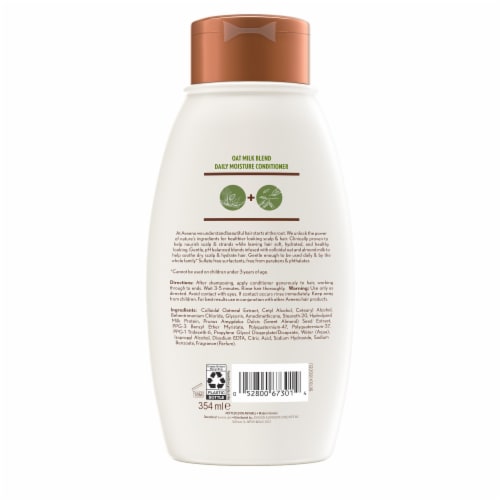 Aveeno Oat Milk Blend Daily Moisture Conditioner, Ultra-Hydrating, for Dry, Damaged Hair Perspective: bottom