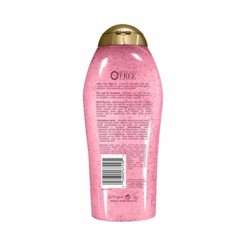 OGX® Rosewater & Pink Sea Salt Scrub & Wash Perspective: bottom