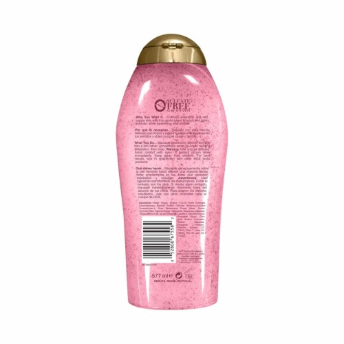 OGX® Rosewater & Pink Sea Salt Scrub & Wash Perspective: bottom