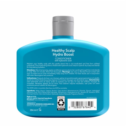 Neutrogena Moisturizing Healthy Scalp Hydro Boost Conditioner for Dry Hair and Scalp Color-Safe Perspective: bottom