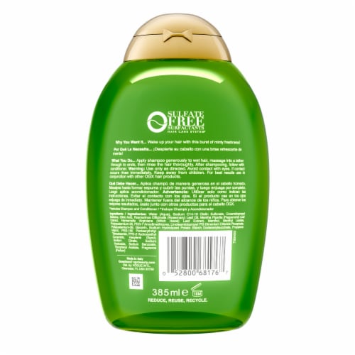 OGX Extra Strength Refreshing Scalp + Rosemary Mint Shampoo with Witch Hazel, Clarifying Wash Perspective: bottom