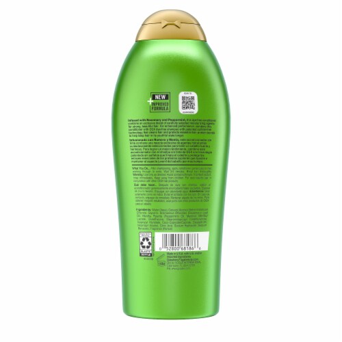 OGX Clarifying Strength + Rosemary Mint Conditioner Clarifying Sulfate-Free Surfactants Perspective: bottom