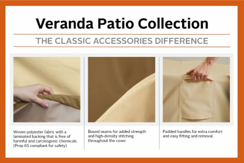 Classic Accessories Veranda Small Spaces Grill Cover, Small (56-306-011501-EC) Perspective: bottom